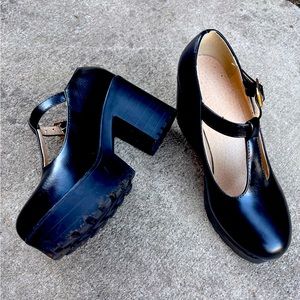 Platform Mary Jane heels
